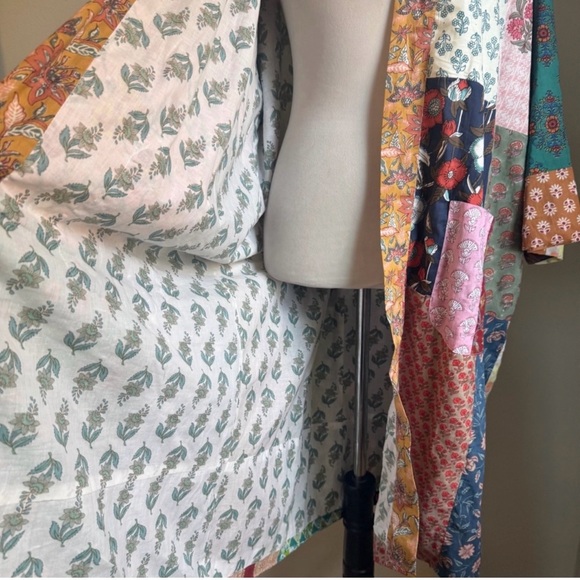 Boho Patchwork Kimono Duster Robe Jacket - Picture 5 of 6